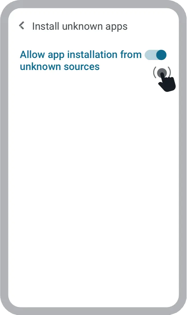 Sélectionnez le fichier de l'application téléchargé